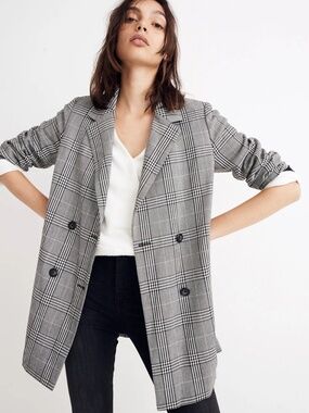 Caldwell Double-breasted Blazer In Plaid